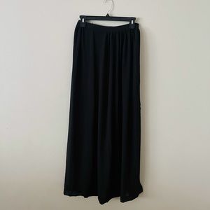 H&M black maxi skirt with slit. Size 4